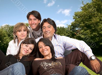 beautiful family outdoors