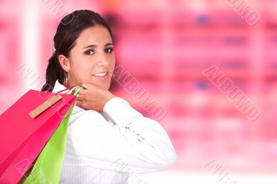 business woman shopping