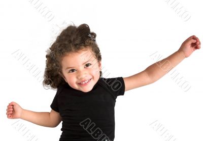 girl jumping in the air