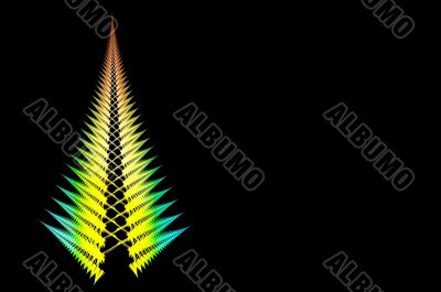 colourful christmas tree fern shape