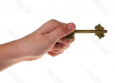 Key in a hand.