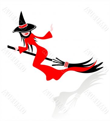 Pretty flying witch