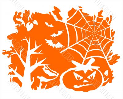 Orange halloween background