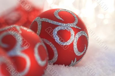 Red christmas bauble