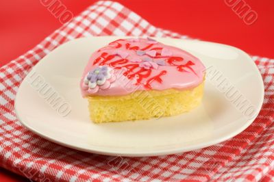Small heart shaped cake