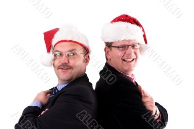 Businessman in christmas spirit