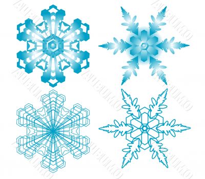 vector blue snowflakes
