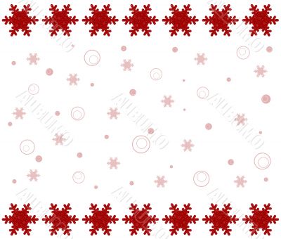 Red Snowflake Background