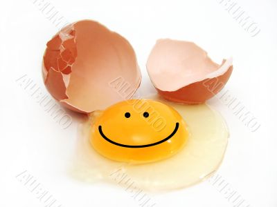 Happy broken egg