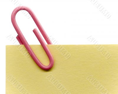 Paperclip on a note Paperclip on a note