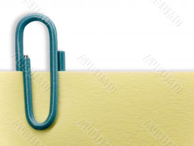 Paperclip on a note Paperclip on a note
