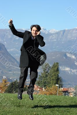 Jumping businessman Jumping businessman