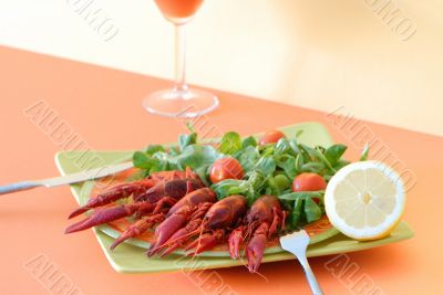 seafood on a plate