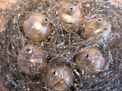 White christmas balls