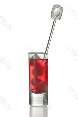 Shot glass with drink