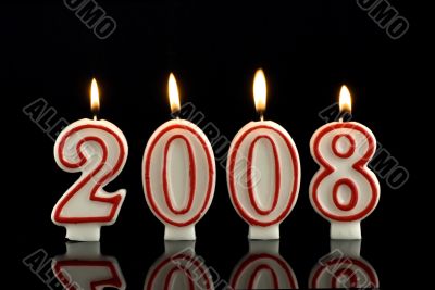 Happy New Year candles 2008