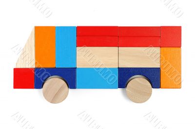 Baby blocks figure - Bus
