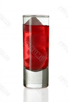 Shot glass with drink