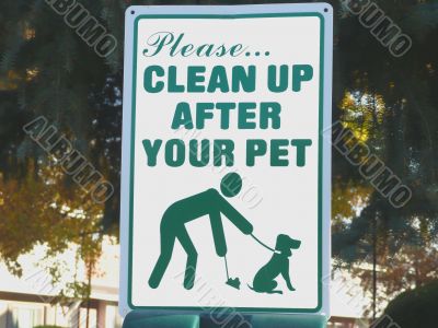 Clean Up Sign