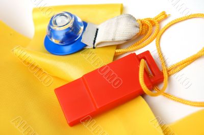 Closeup of life vest