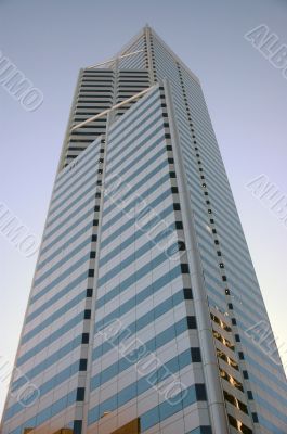 Office Tower at Sunset