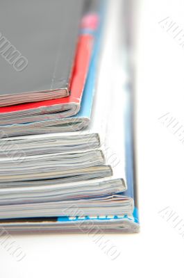 Stack of Magazine Closeup