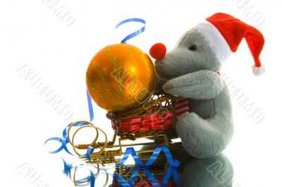 Christmas decoration with mouse
