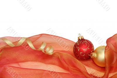 Christmas frame (isolated on white with copyspace)