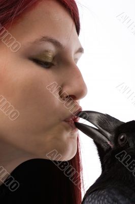 kiss with raven
