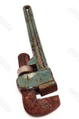 rusty adjustable spanner