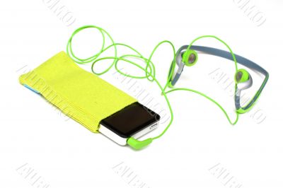 mp3 player on white mp3 player on white