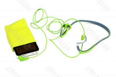 mp3 player and earphones mp3 player and earphones