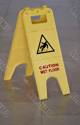 Wet floor sign