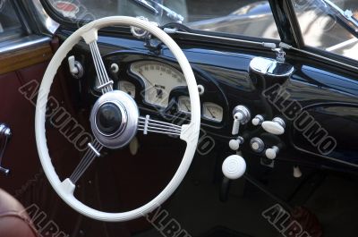 Vintage car dashboard