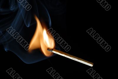 Burning match