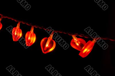 Glowing red garland