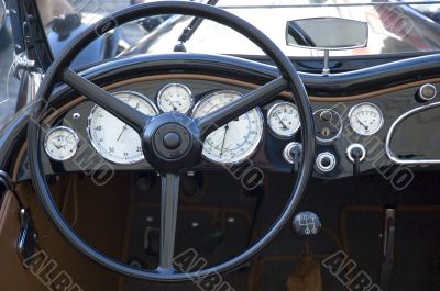 Vintage car dashboard