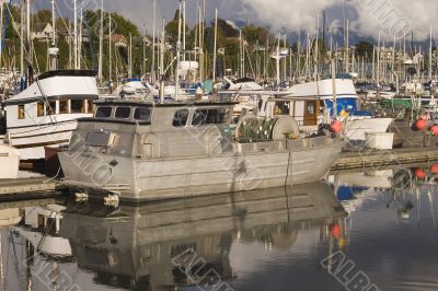 Old Grey Boat