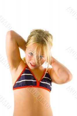 Girl having fun on the beach