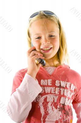 Young girl on the phone