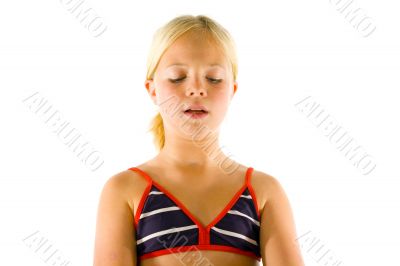 Girl having fun on the beach