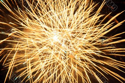 Yellow fireworks burst Yellow fireworks burst