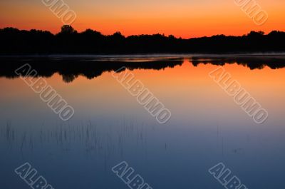 Sunset on a lake