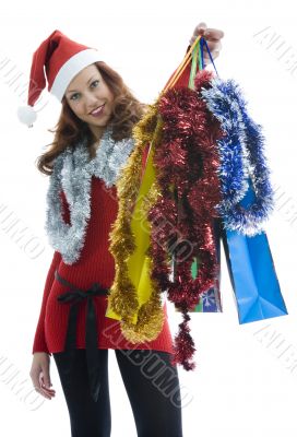 Beautiful woman with gift