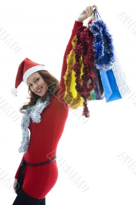 Beautiful woman with gift