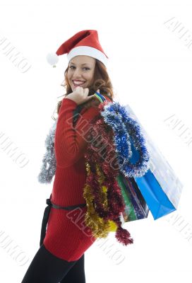 Beautiful woman with gift