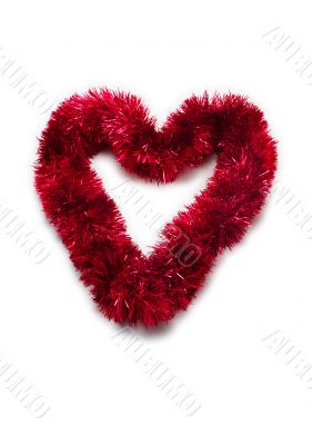 Christmas TInsel Decoration: Heart Shaped