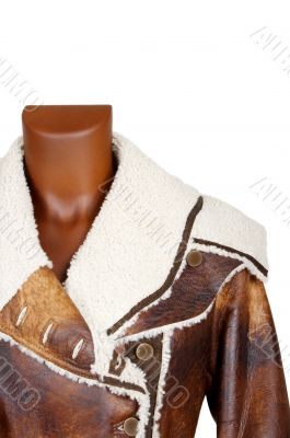 female leather coat