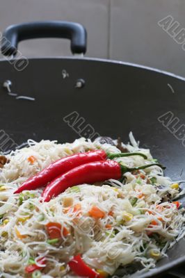 Fried asian noodles