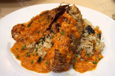 Rock lobster rice
